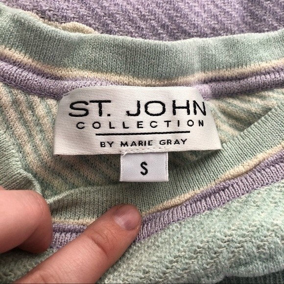 St. John Collection Marie Stripe Sweater Size Small - Picture 10 of 11